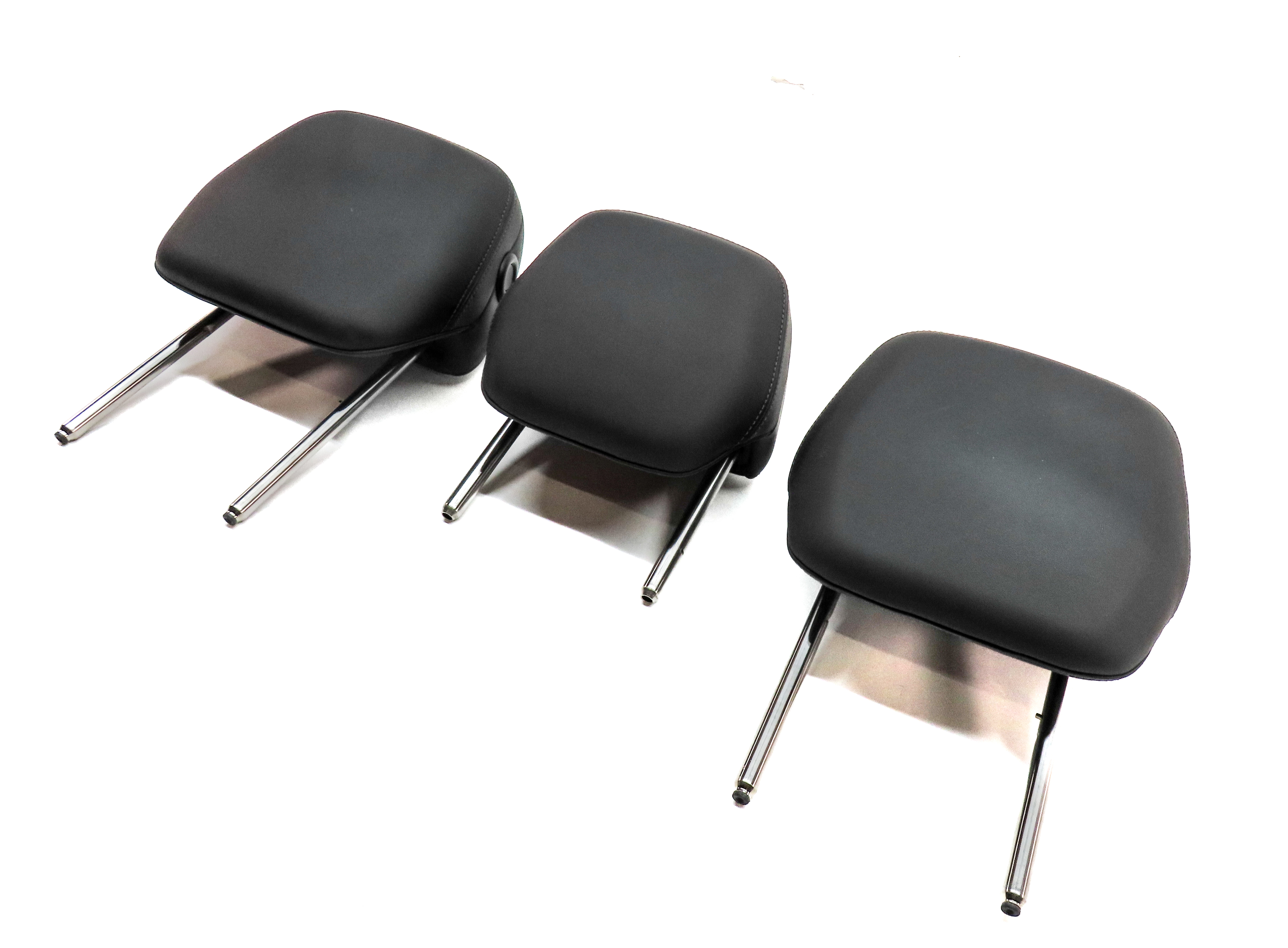 11-18 PORSCHE CAYENNE (858) REAR LEFT CENTER RIGHT SEAT HEADREST SET/3 (Black) — exact item pictured